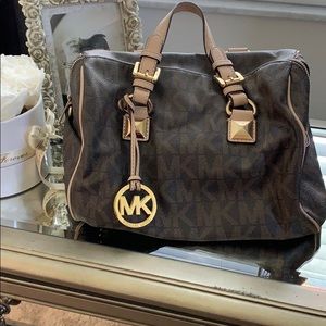Authentic brown monogram Michael Kors Purse